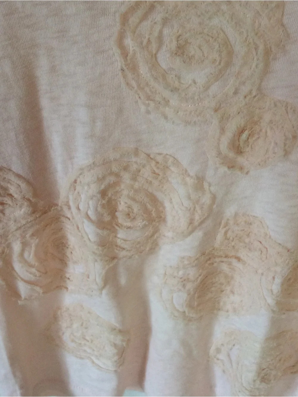 JCREW Rose Tee 2011 Collection  - Pink Floral Appliqué Tee -Size Small